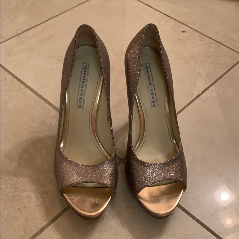 Vera Wang lavender label peep toes